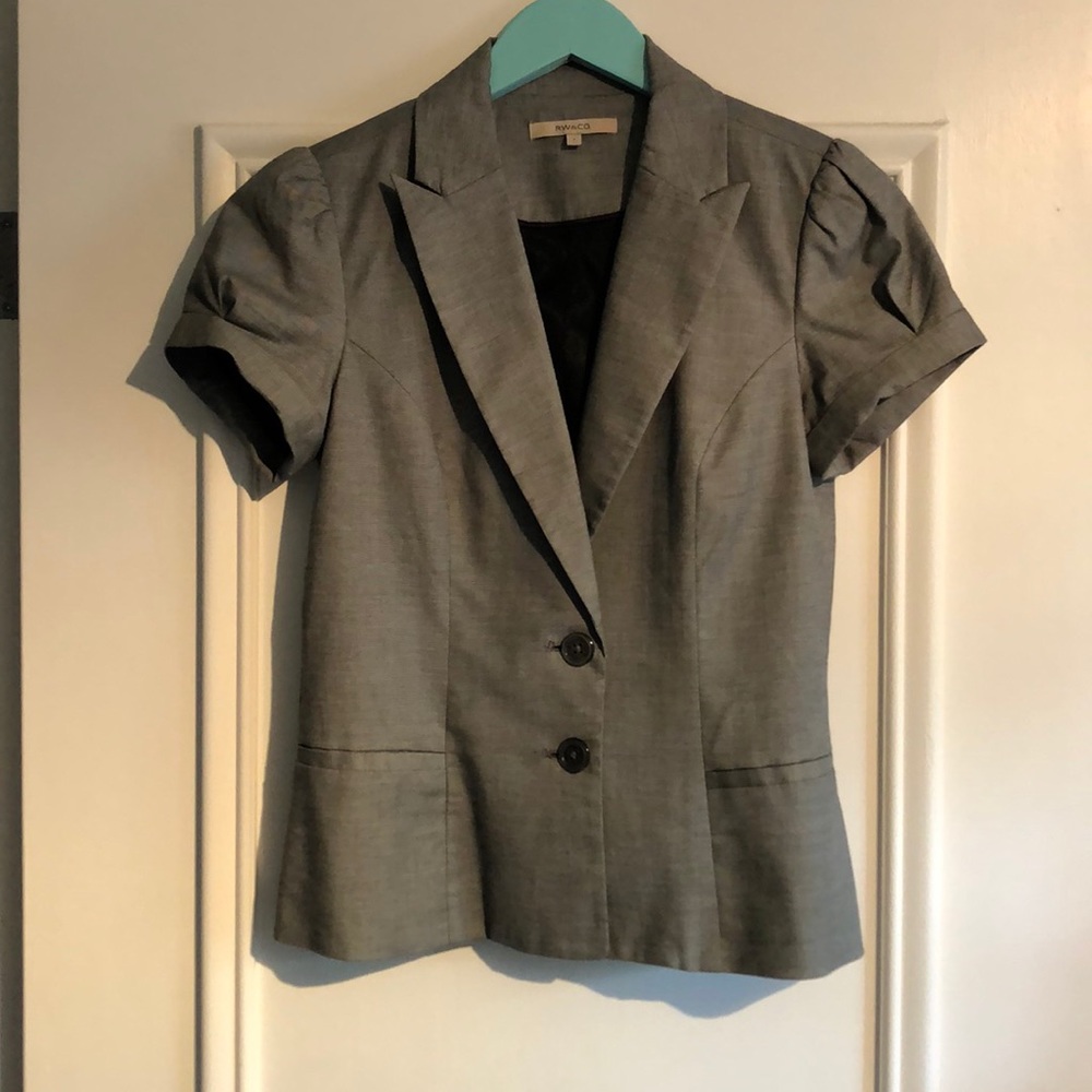 Grey Short Sleeved Blazer